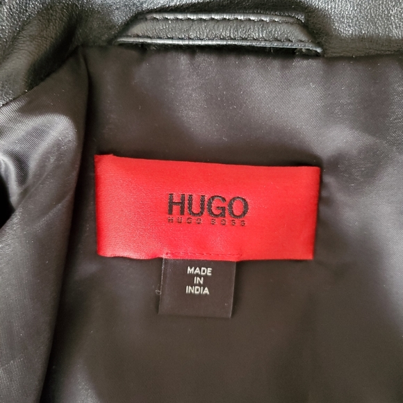 HUGO BOSS Leather Moto Jacket - Picture 5 of 6